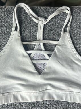 ZYIA White Grid Bra